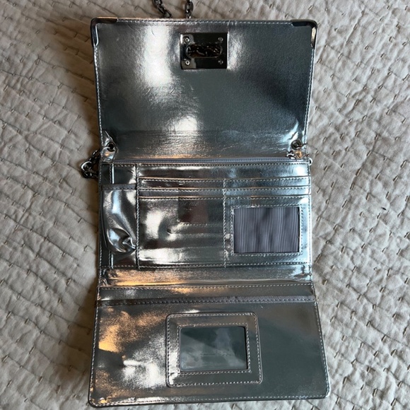 New Silver White House Black Market Clutch chain strap - Picture 3 of 5